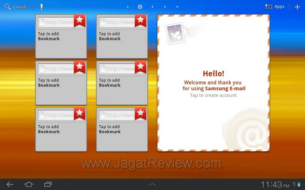 Samsung Galaxy Tab 8.9 - Homescreen 2 Samsung Galaxy Tab 8.9 Homescreen 2