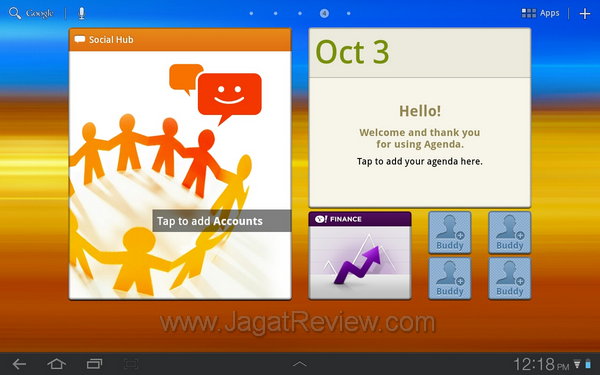 Samsung Galaxy Tab 8.9 - Homescreen 4 Samsung Galaxy Tab 8.9 Homescreen 4
