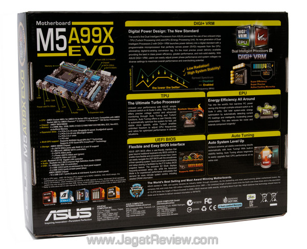 asus m5a99x evo jagatreview back box asus m5a99x evo jagatreview back