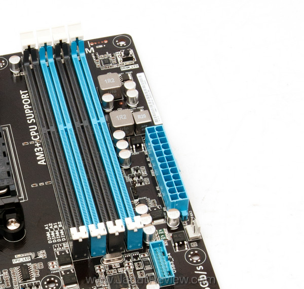 asus m5a99x evo jagatreview dimm slots & 24-pin power connector asus m5a99x evo jagatreview dimm slots 24 pin power connector