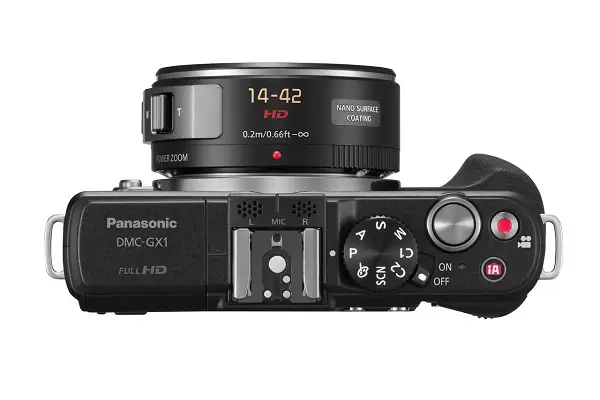 Panasonic LUMIX DMC-GX1: Kamera Micro Four Thirds dengan ISO 12.800 13 Panasonic DMC GX1 top