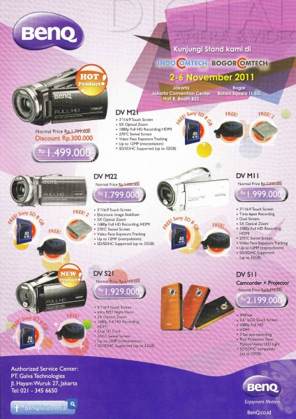 Promo BenQ Camcorder Indocomtech 2011 (1) Promo BenQ Camcorder Indocomtech 2011 1