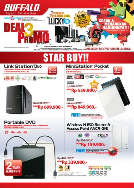 Promo Buffalo Indcomtech 2011 - list harga (2) Promo Buffalo Indcomtech 2011 list harga 2