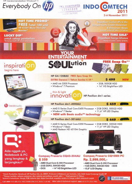 Promo HP Indocomtech 2011