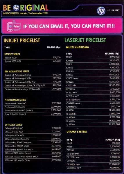 Promo HP Printer Indocomtech 2011 4