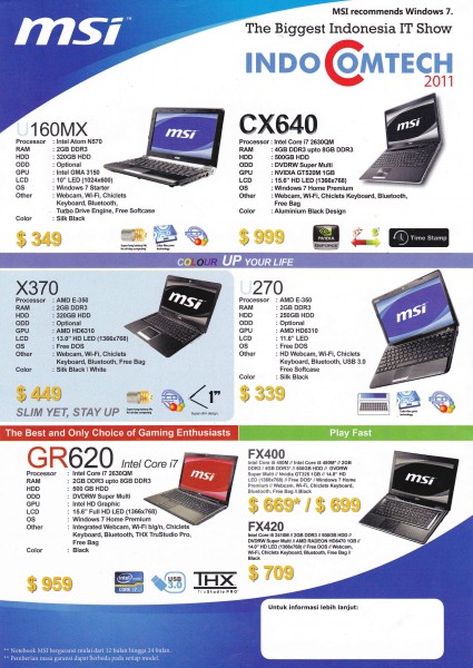 Promo Notebook MSI 1