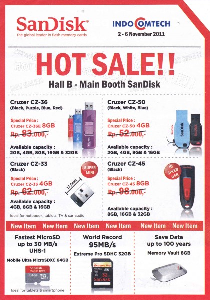 Promo San Disk Indocomtech 2011 Promo San Disk Indocomtech 2011