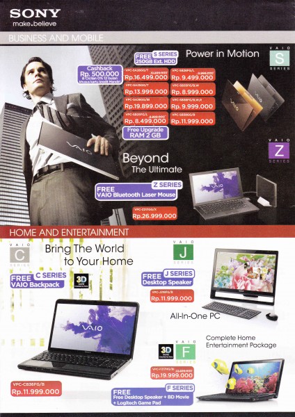 Promo Sony VAIO Indocomtech 2011 2