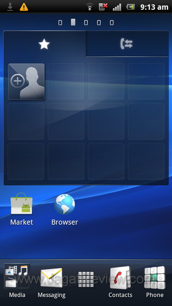 Sony Ericsson Xperia Arc S HomeScreen 2