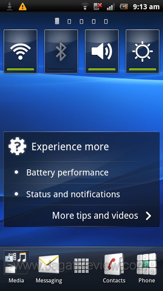 Sony Ericsson Xperia Arc S Homescreen 1