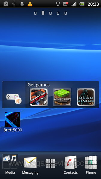 Xperia Play HomeScreen 1