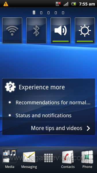 Xperia Ray Homescreen 1