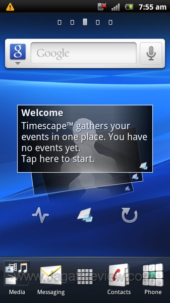 Xperia Ray Homescreen