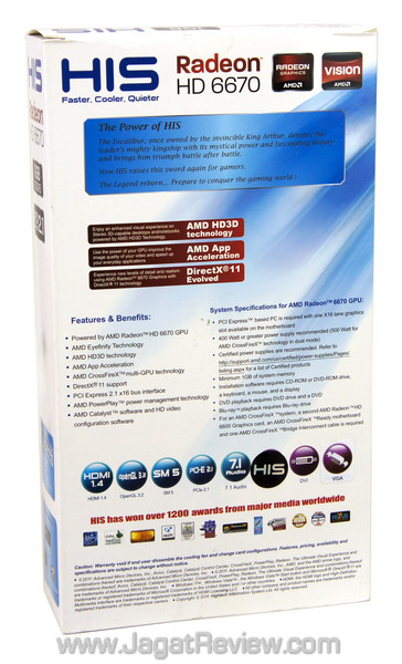 his amd hd 6670 jagatreview back box his amd hd 6670 jagatreview back
