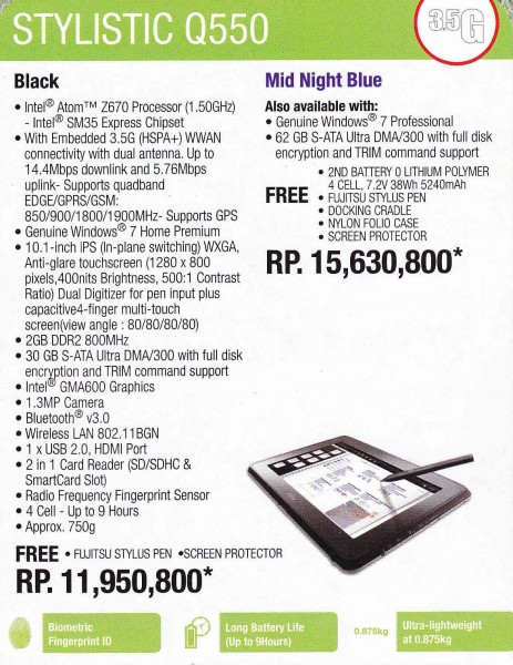 promo fujitsu stylisiq indocomtech 2011
