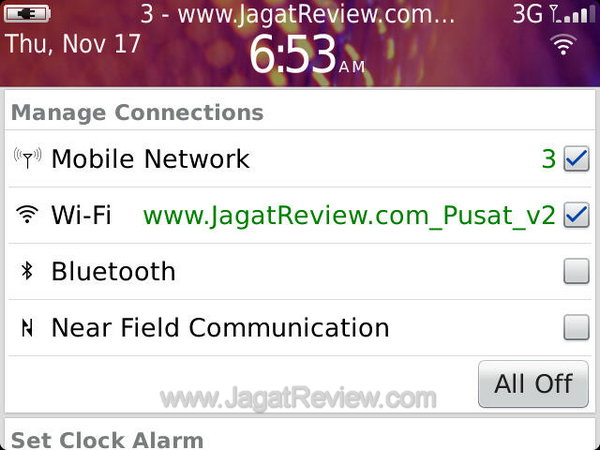 Blackberry Bold 9900 - Network menut Blackberry Bold 9900 Network menut