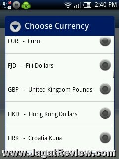 Choose Currency