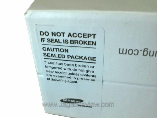 Galaxy Note Unboxing Segel