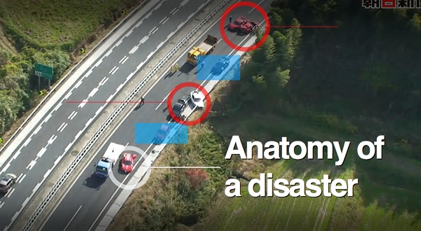Ferrari F430 dan Toyota Prius Mengawali Kecelakaan Beruntun di Jepang 14 Japan Chugoku Expressway Supercar Accident