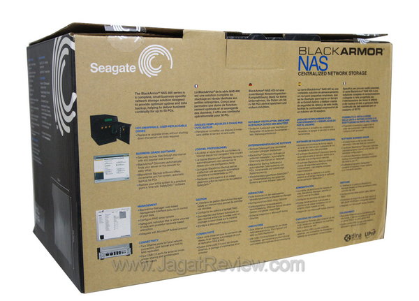 Seagate BlackArmor NAS440 - Kemasan Belakang Seagate BlackArmor NAS440 Kemasan Belakang