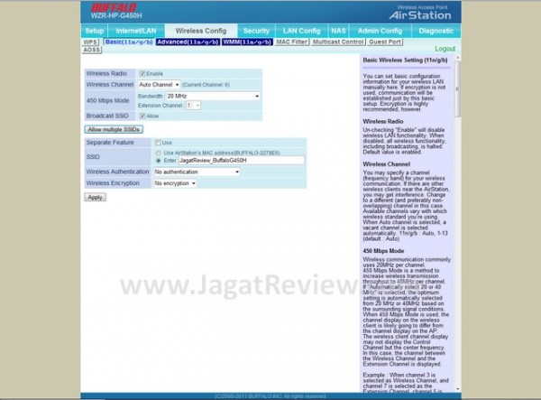 Buffalo WZR-HP-G450H - 103 Buffalo WZR HP G450H 103