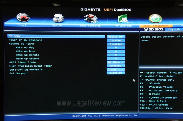 Gigabyte G1 Assassin2 BIOS Tab Power Management