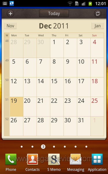 Samsung Galaxy Note - Homescreen 3 Samsung Galaxy Note Homescreen 3