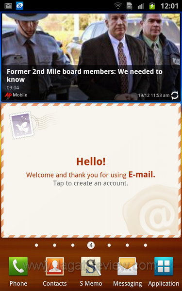 Samsung Galaxy Note - Homescreen 4 Samsung Galaxy Note Homescreen 4