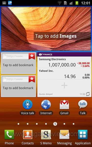 Samsung Galaxy Note - Homescreen 5 Samsung Galaxy Note Homescreen 5