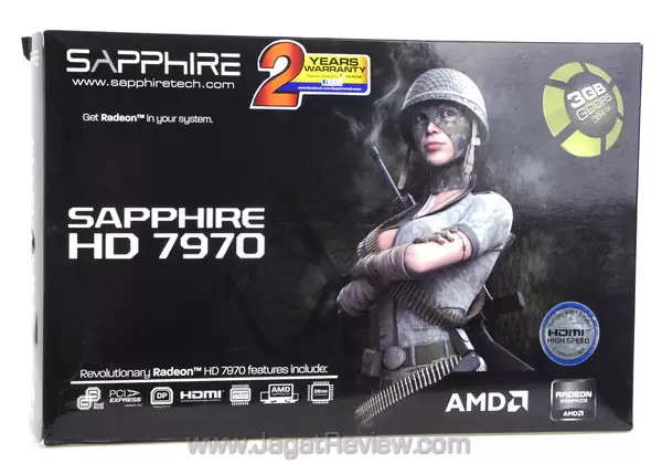 Review Sapphire AMD Radeon HD 7970: Tahiti XT dengan Konektor Display Berlimpah 4 sapphire amd hd 7970 front