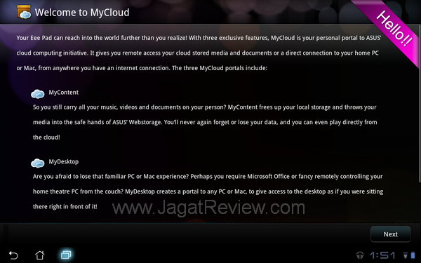 ASUS EEEPad Slider ASUS MyCloud