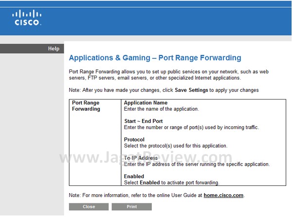 Port Range Forwarding - Help Port Range Forwarding Help