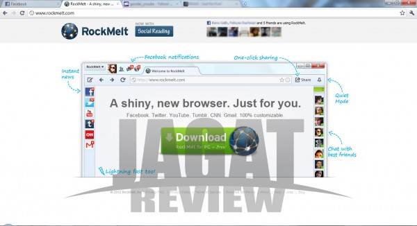 rockmelt - preview interface rockmelt preview