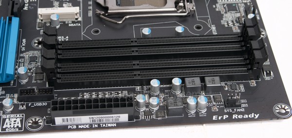 Gigabyte Z77X D3H Board MemorySlots