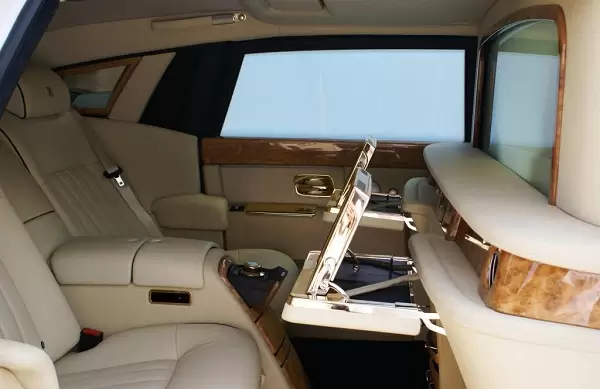 Gold Rolls Royce Phantom Interior