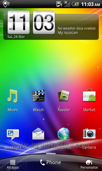 Review HTC Sensation XL: Smartphone Android Berlayar Besar Bersuara Jernih 2 HTC Sensation XL - Homescreen Utama