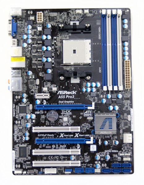 ASRock_A55_Pro3_Board_Topview ASRock A55 Pro3 Board Topview