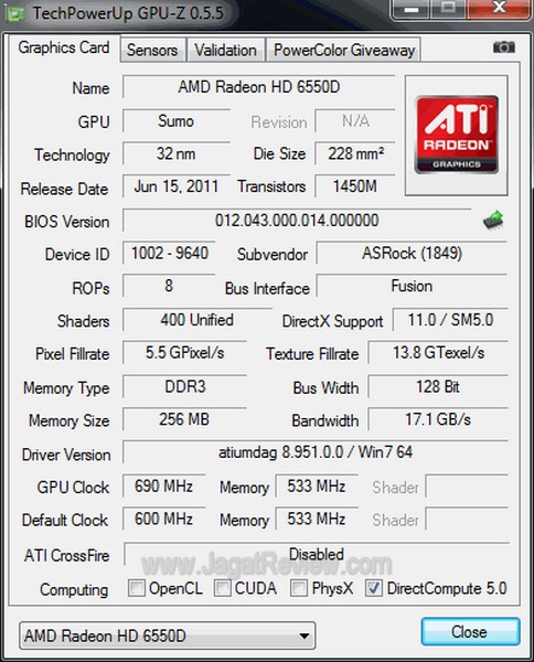 ASRock A55 Pro3 CPUZ OC 3 5GHZ GPUZ