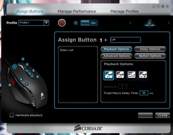 Corsair Assign button Corsair Assign button