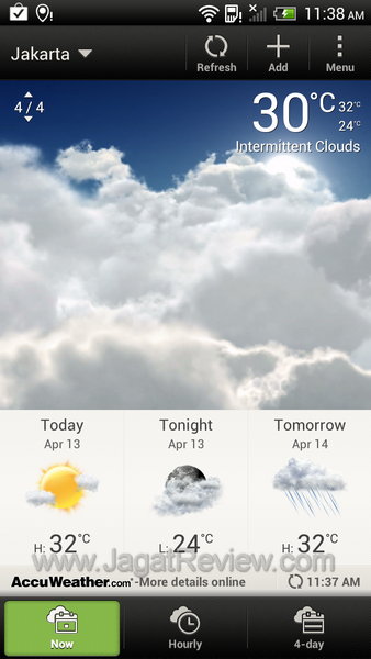 Review HTC One X: Smartphone Android Tegra 3 Pertama! 17 HTC One X - Weather
