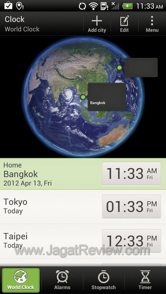 Review HTC One X: Smartphone Android Tegra 3 Pertama! 18 HTC One X - WorldClock