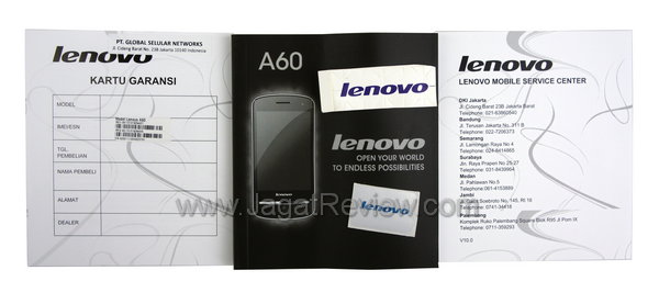 Lenovo A60  - Dokumentasi