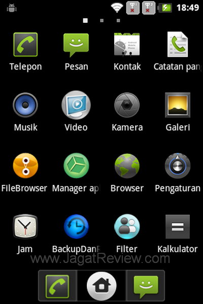 Lenovo A60  - Menu Utama