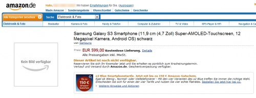 samsung galaxy s3 amazon produktseite