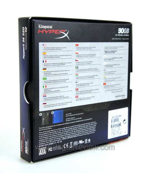 Kingston HyperX 3K 90GB - Kemasan Belakang Kingston HyperX 3K 90GB Kemasan Belakang