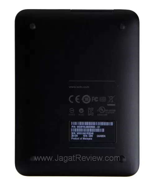 Western Digital My Passport 2TB Tampak Belakang