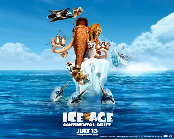 Bajak Laut Hiasi Proses Terbaginya Benua dalam Ice Age 4: Continental Drift 38 Ice Age 4 Continental Drift Poster
