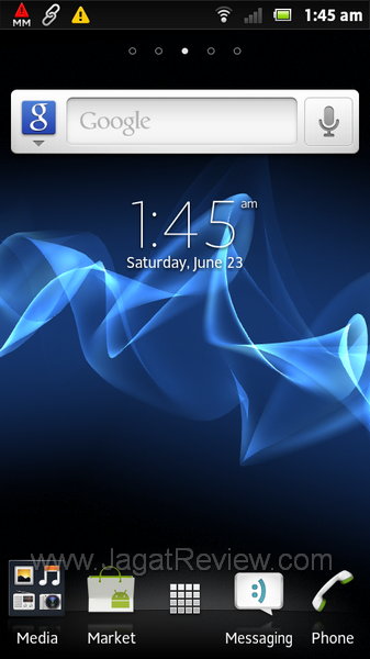 Sony Xperia Sola Homescreen Utama