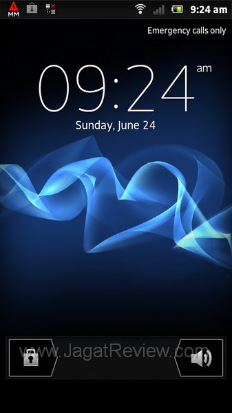 Sony Xperia Sola Lockscreen