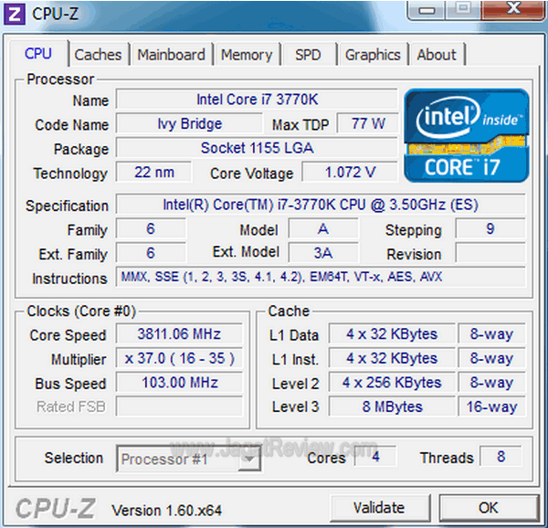 CPU Z Optimal
